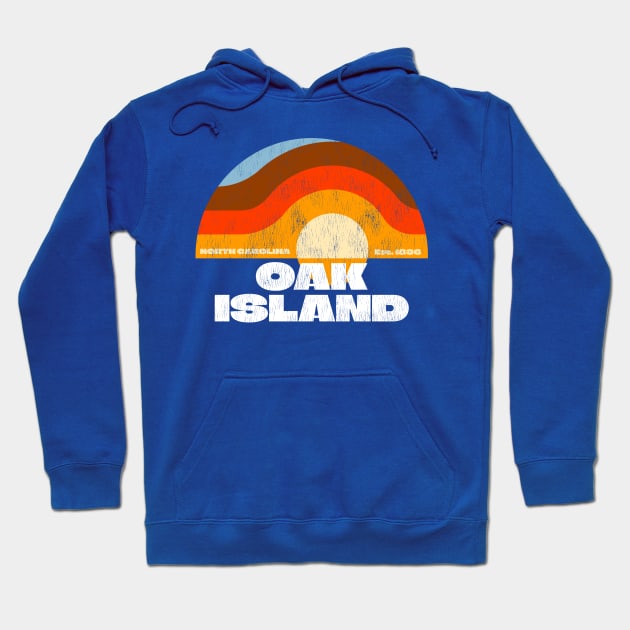 Oak Island, North Carolina Sunrise to Sunset Hoodie by Contentarama